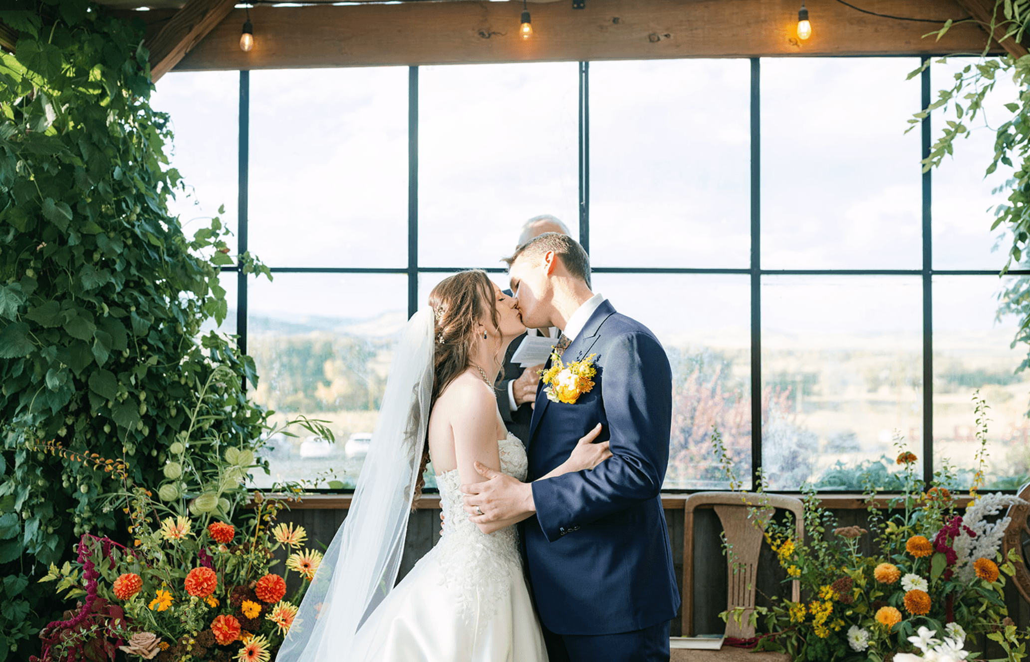 Lindsay and Jeffrey at their wedding